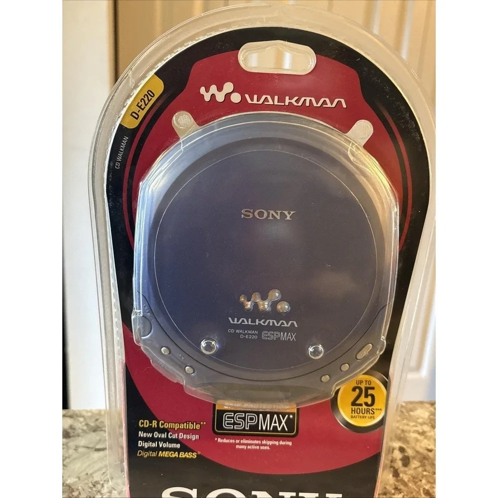 Sony Walkman ESP MAX Portable CD Player RARE‎ BLUE D-E220 NEW SEALED NOS 2001